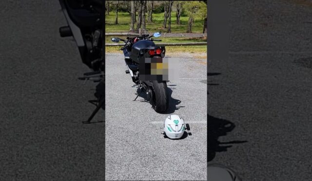 what-does-a-helmet-laying-on-the-ground-behind-a-motorcycle-mean